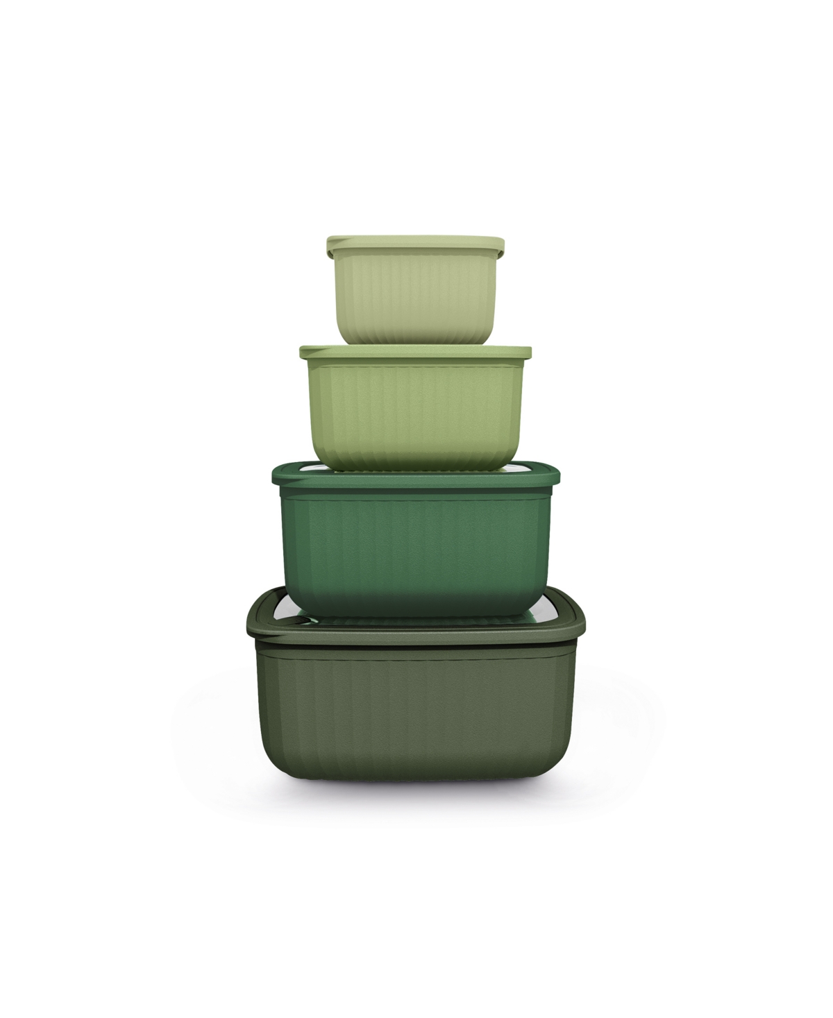 Art & Cook 8-pc. Rectangle Bowl Set With Lids In Green
