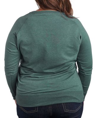 Plus Size Fall Dog in Pumpkin Truck French Terry Long Sleeve T-Shirt