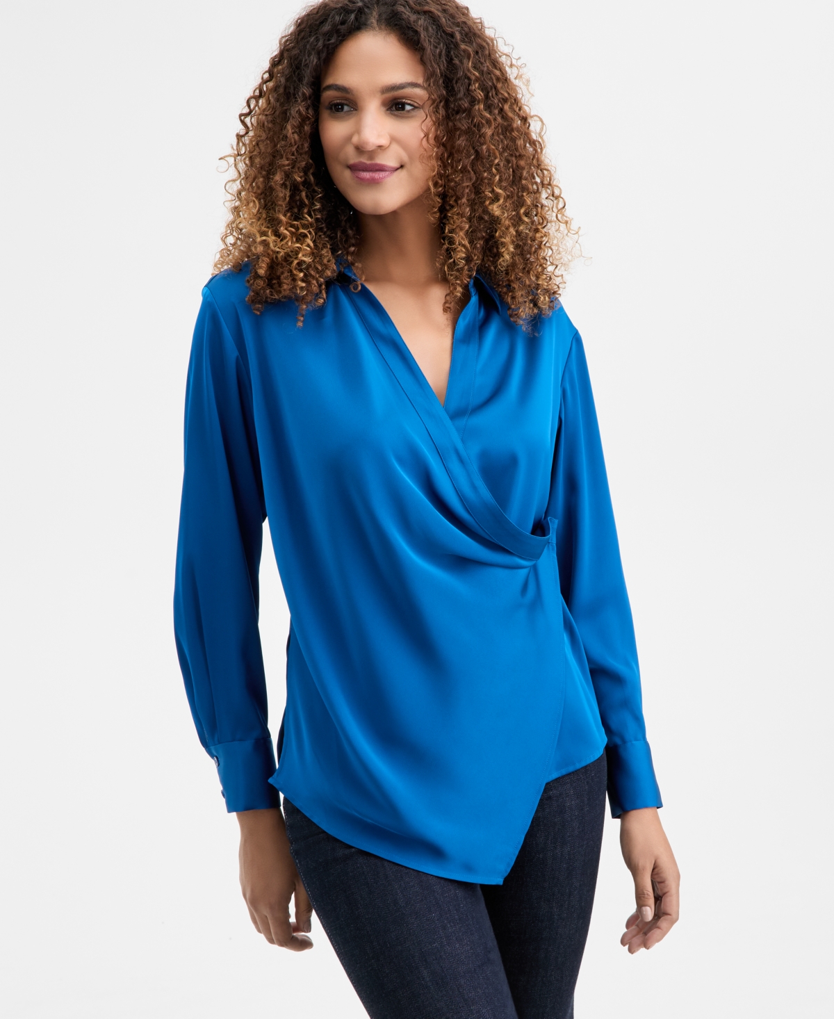 Inc International Concepts Women's Surplice Wrap Top, Macy's Exclusive