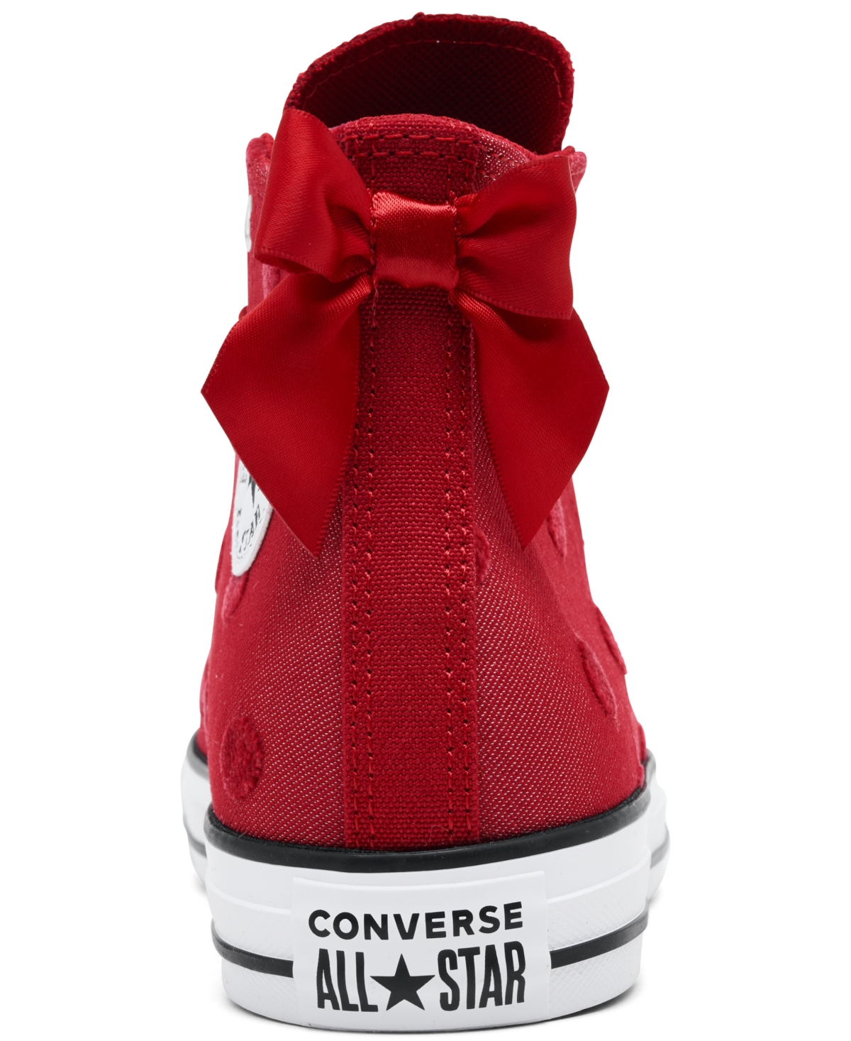 Converse Big Girls Chuck Taylor All Star Bows High Top Casual Sneakers From Finish Line In Red