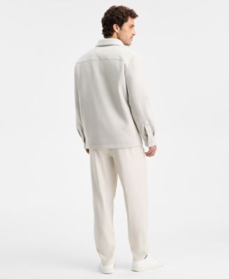 Alfani Mens Wool Shirt Jacket Sweater T Shirt Brushed Suit Pants Macys Exclusive In Gray