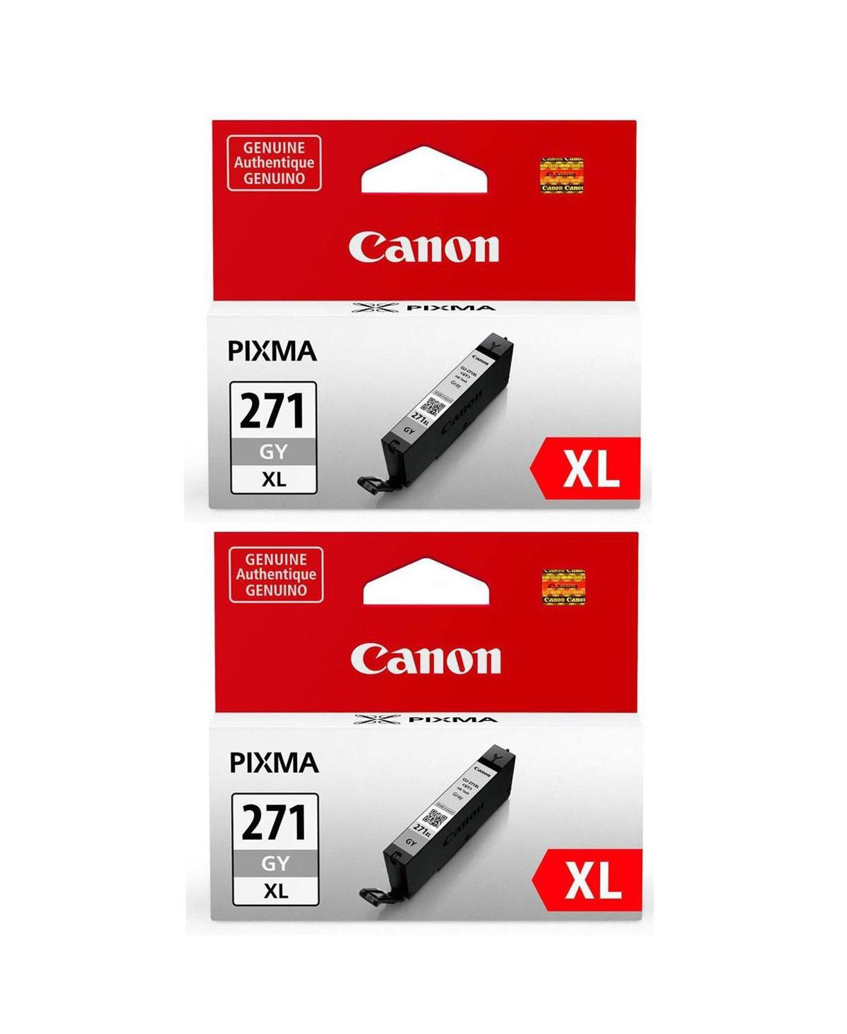 Canon 2 Pack Cli-271 Xl Gray Ink Tank for Pixma MG7720, TS8020, TS9020 Printers - 10.8ml