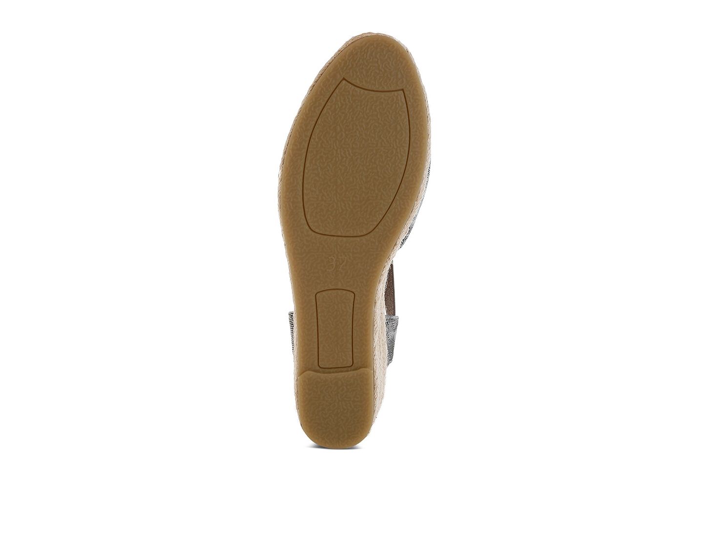 Женские сандалии London Rag Port Side Metallic Woven Espadrille Wedges, цвет: Чёрный джинсовая искусственная кожа — фото 9