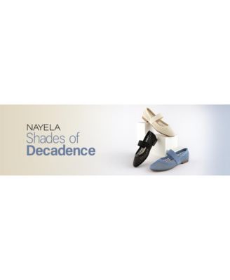 Womens Nayela Mid-Foot Strap Ballerinas