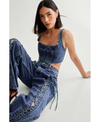 Women's Lace Front Detail Jean