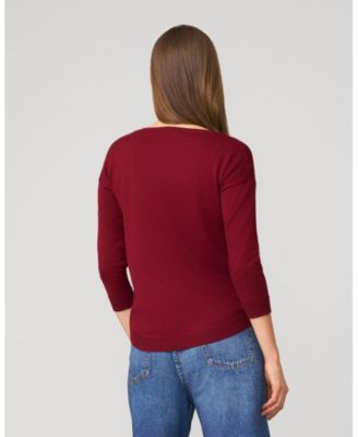 Women's Wineglass Drop Shoulder Tunic Sweater