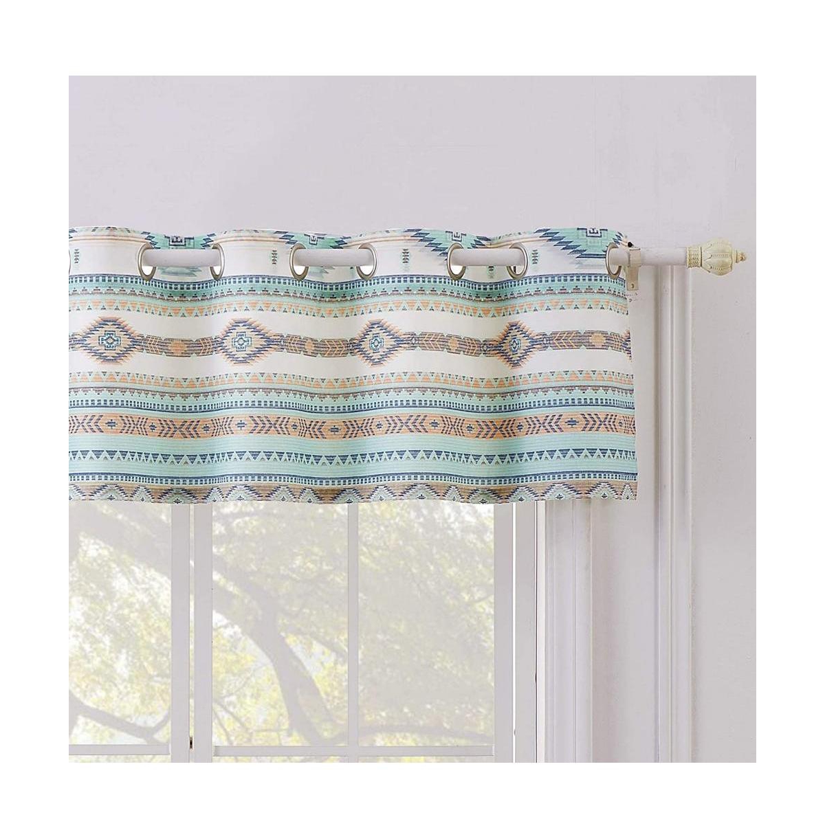 Barefoot Bungalow Phoenix Window Valance 84in x 16in + 1in Turquoise by Barefoot Bungalow