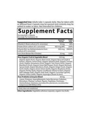 Vitamin Code ,Raw Iron 30 Caps