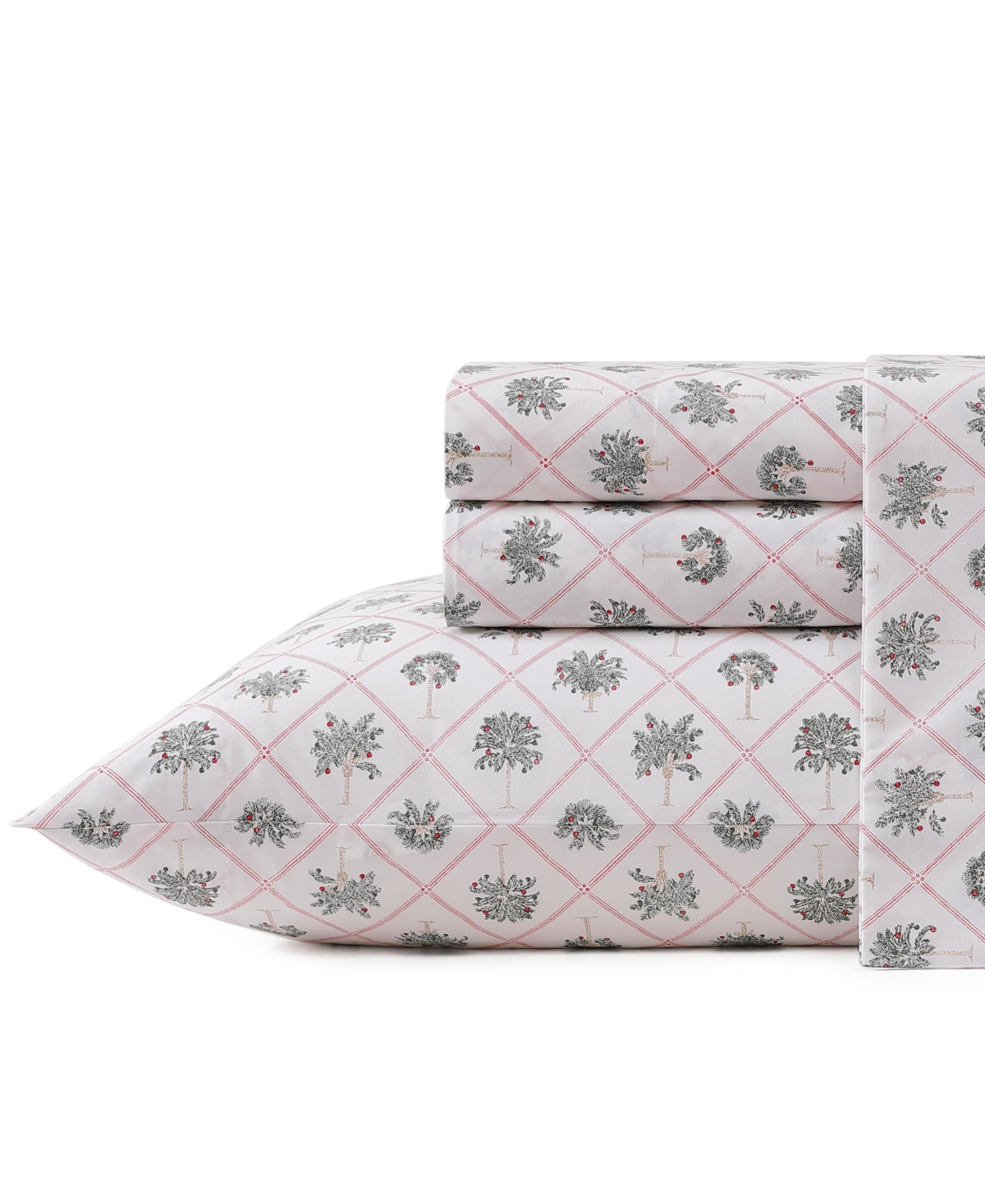 Tommy Bahama Printed Holiday 200-thread Count Cotton 4-pc. Sheet Set, Queen In White