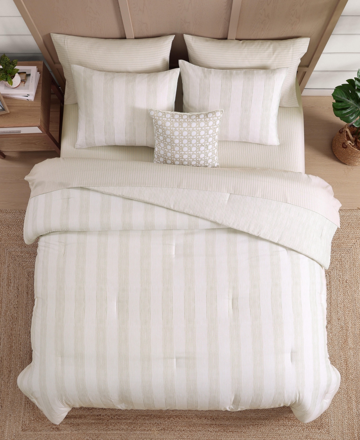 Tommy Bahama Weekend Stripe 8-pc. Comforter Set, Full/queen In White