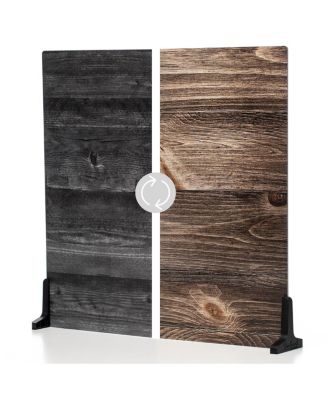 Duo Board - 24x24" Double Sided Surface Board, Vintage Oak/Ink Hardwood