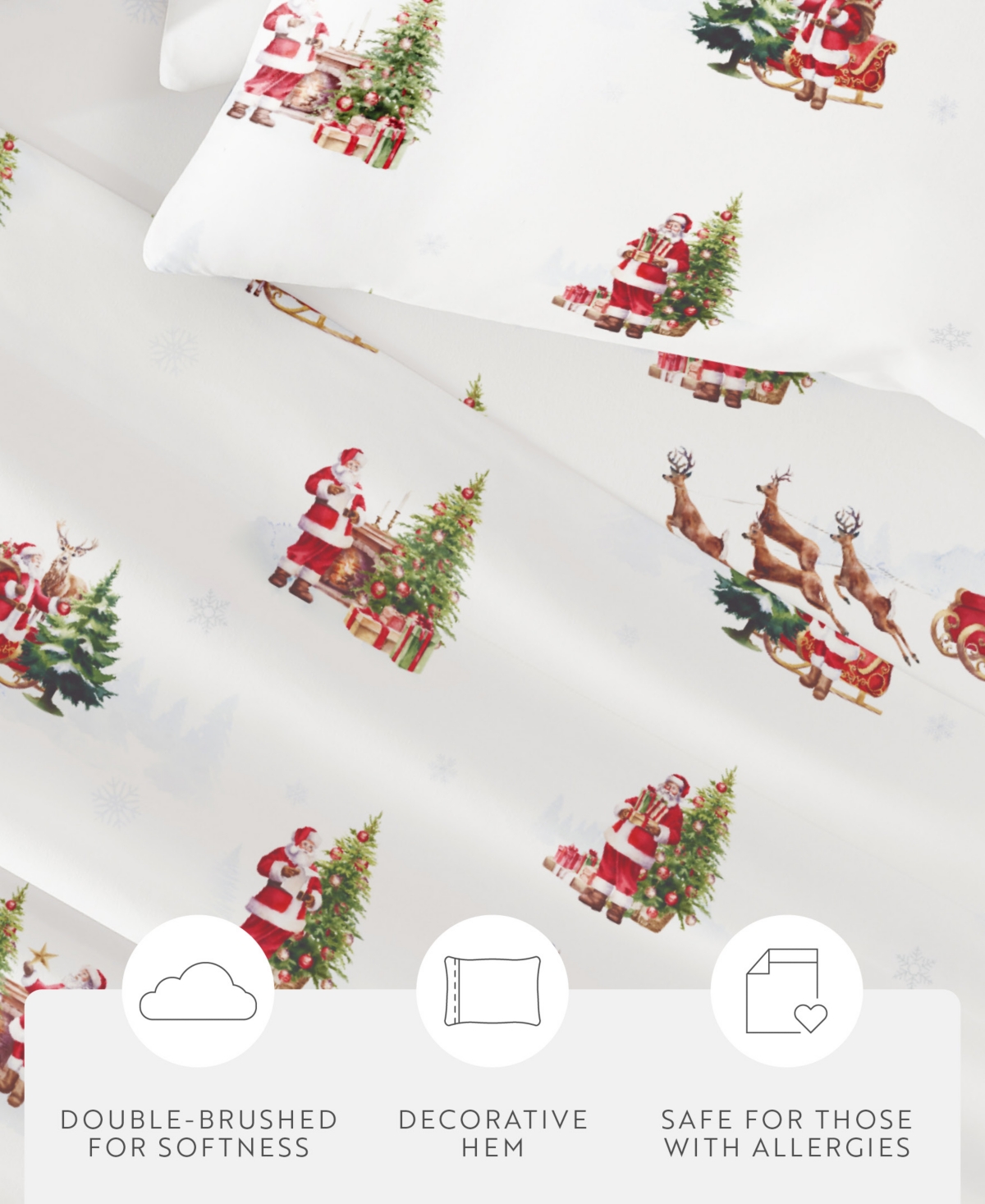 ienjoy Home Holiday Pattern 4-Pc. Sheet Set