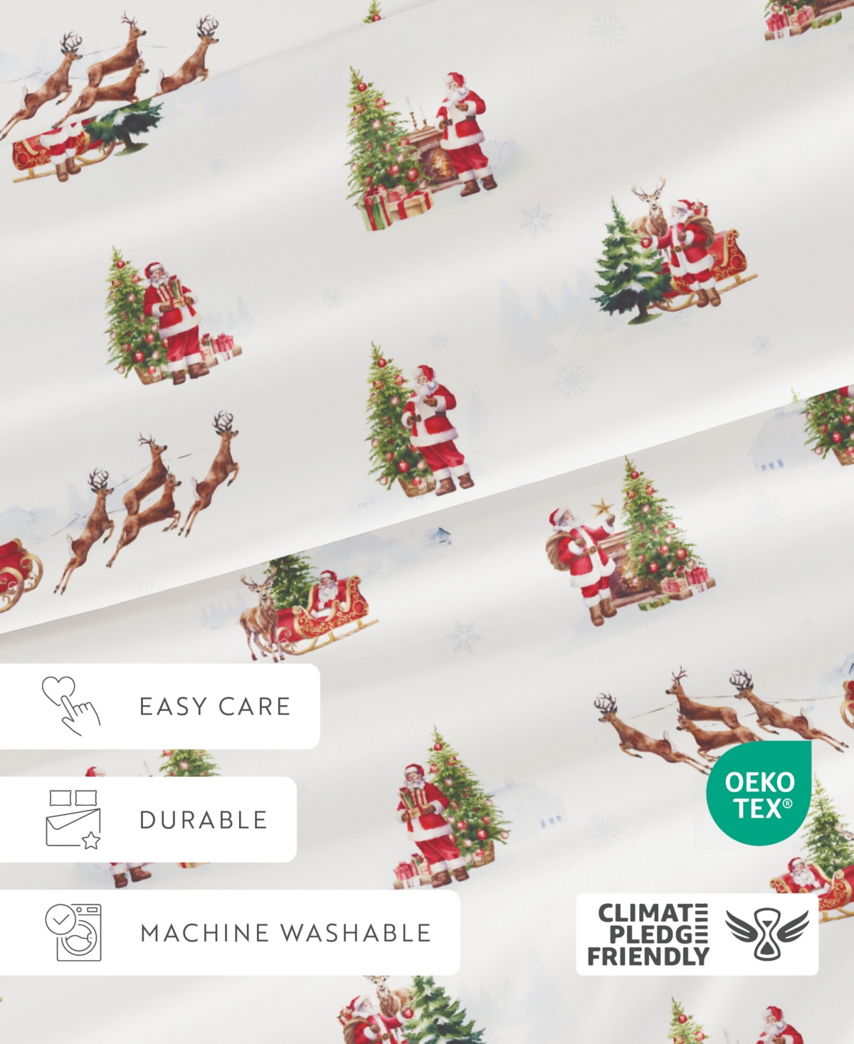 ienjoy Home Holiday Pattern 4-Pc. Sheet Set