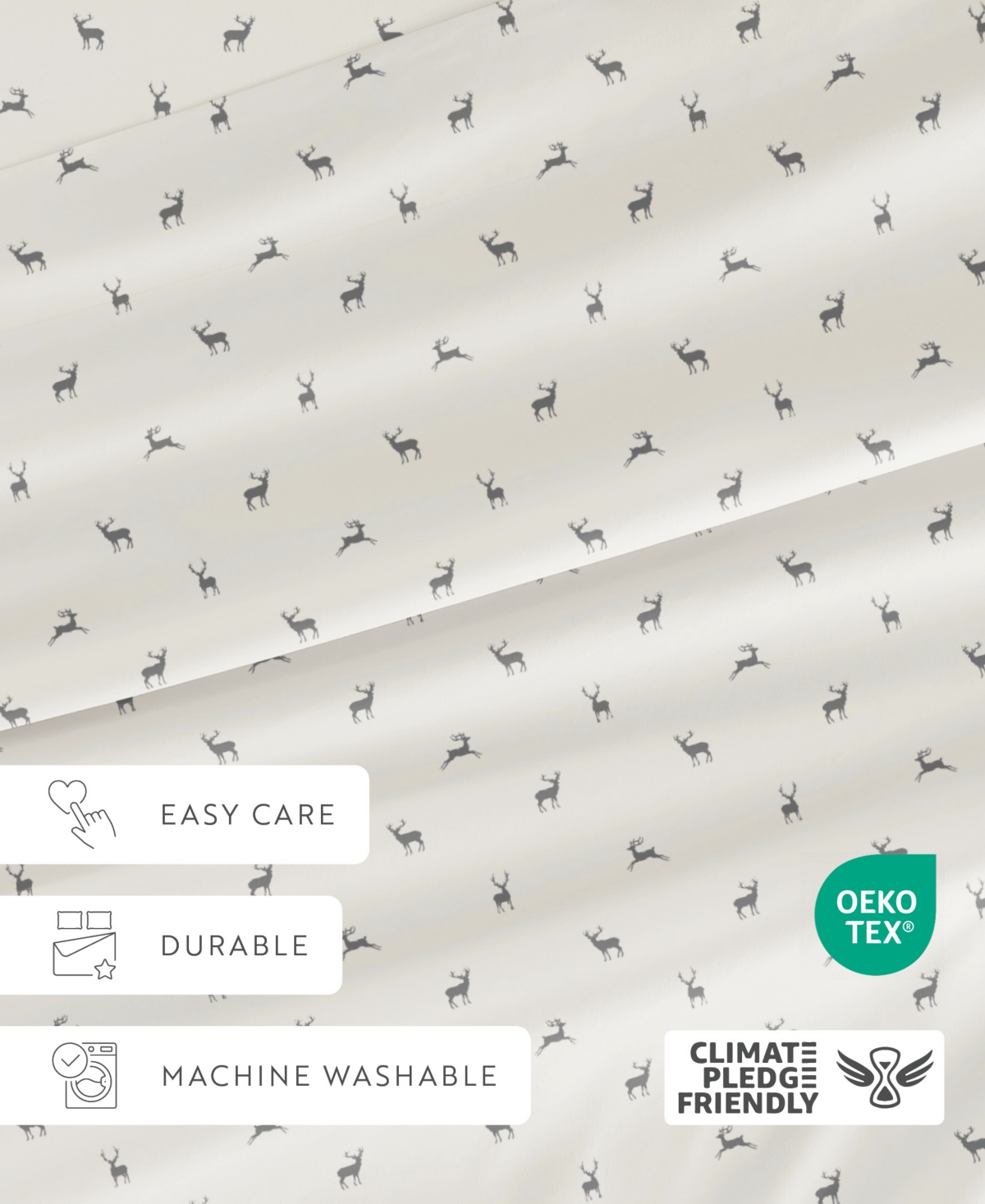 Ienjoy Home Holiday Pattern 4-pc. Sheet Set, California King In White