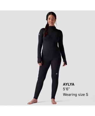 Women's Backcountry Pines Microgrid Ultra-Lt Baselayer Balaclava Top Lightweight Long Underwear Tops