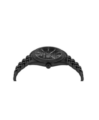 Men's Black Stainless Steel Watch, 41mm