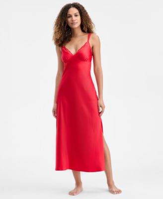 I.N.C. International Concepts - Women's Printed Lace Trim Satin Gown