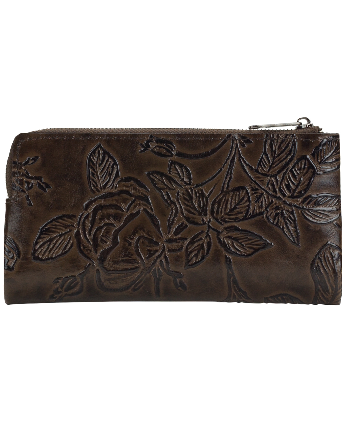 Patricia Nash Prassa Bark Leaves Textured Wallet In Brown