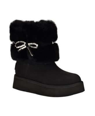 Women's Dowry Rhinestone Bow Cozy Winter Boots