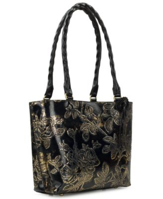 Alexia Bark Leaves Textured Tote Bag, Macy's Exclusive