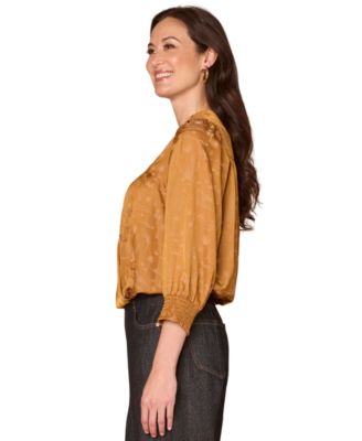 Petite 3/4 Sleeve Blouson Top