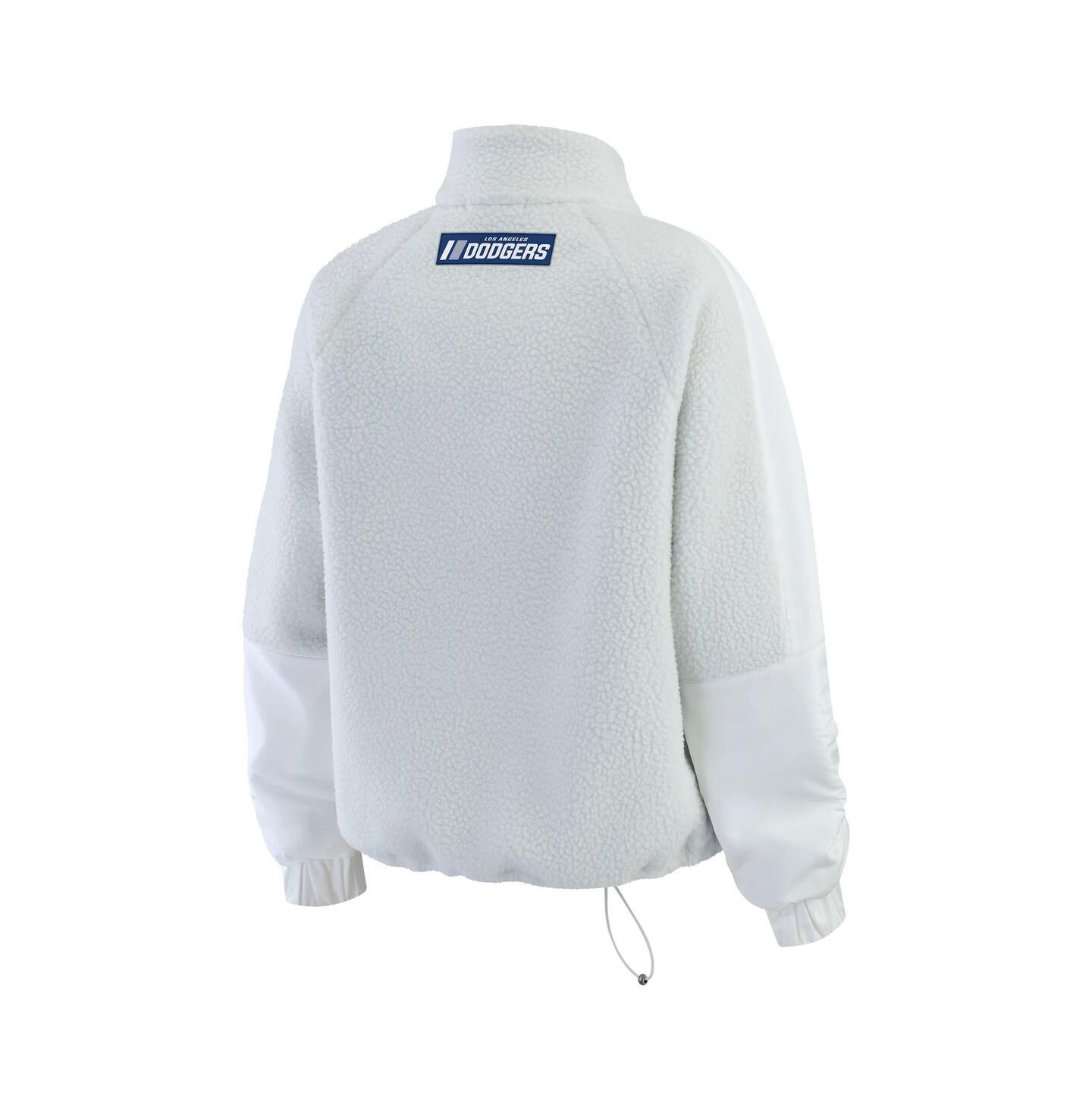 Женская куртка WEAR by Erin Andrews Gray Los Angeles Dodgers Polar Fleece Quarter-Zip — фото 2
