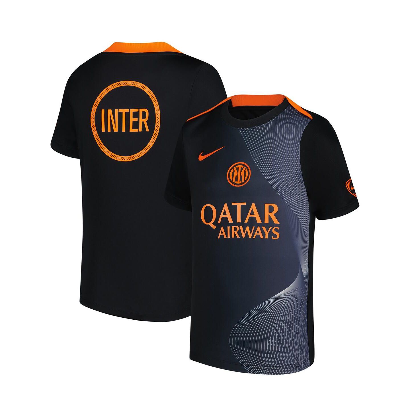 Детская предматчевая джерси Nike Inter Milan 2025/26 Third Academy Pro Dri-FIT, Black — фото 1