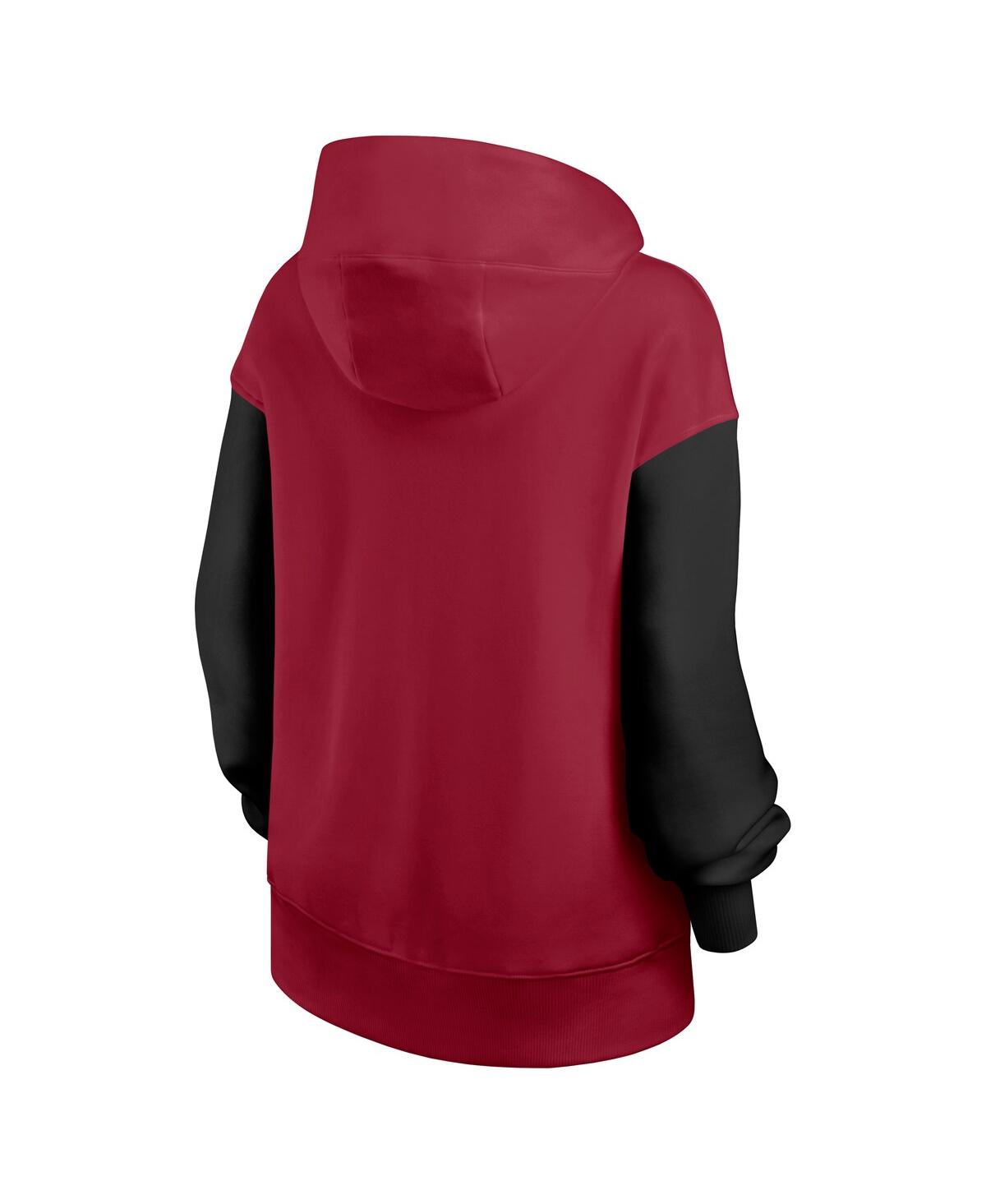 Nike Women's Crimson/black Oklahoma Sooners Oversized Legacy Phoenix Pullover Hoodie In Red