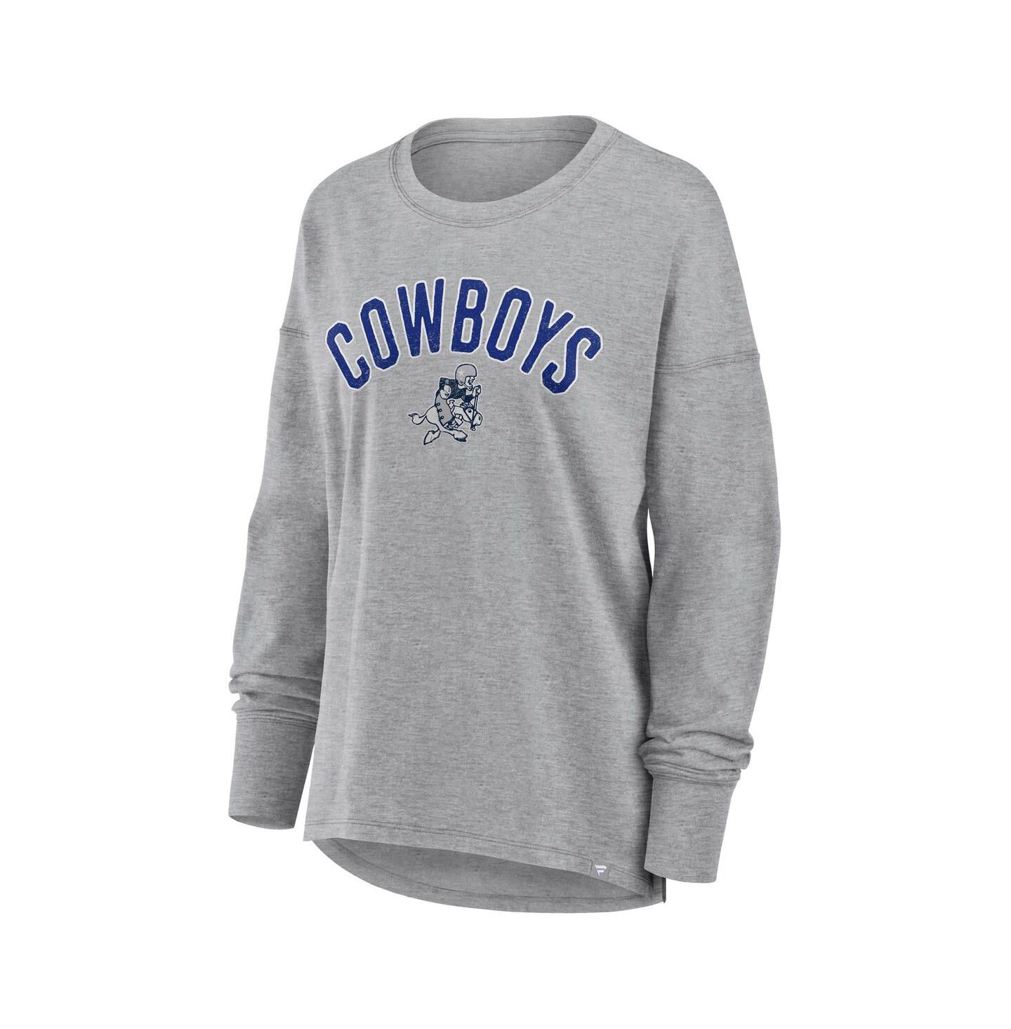Женская футболка Fanatics Heather Gray Dallas Cowboys Hometown Legacy Long Sleeve — фото 2