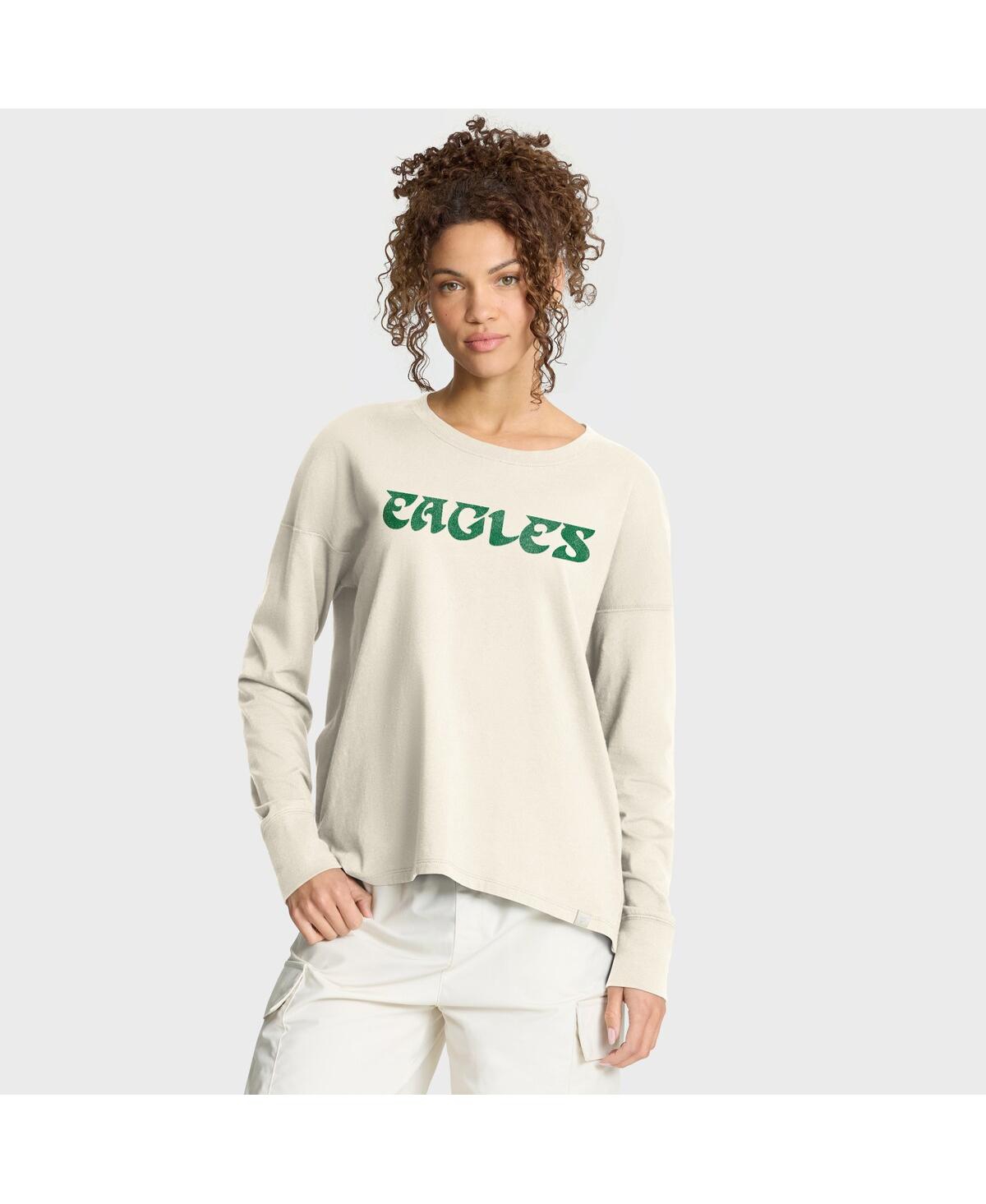 Fanatics Women's Cream Philadelphia Eagles Dove Legacy Long Sleeve T-shirt In White