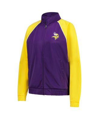 Women's Purple/Gold Minnesota Vikings Replay Full-Zip Track Jacket