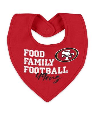 Baby Boys and Girls Newborn San Francisco 49ers Sleep and Play Full-Zip Sleeper Bib Set