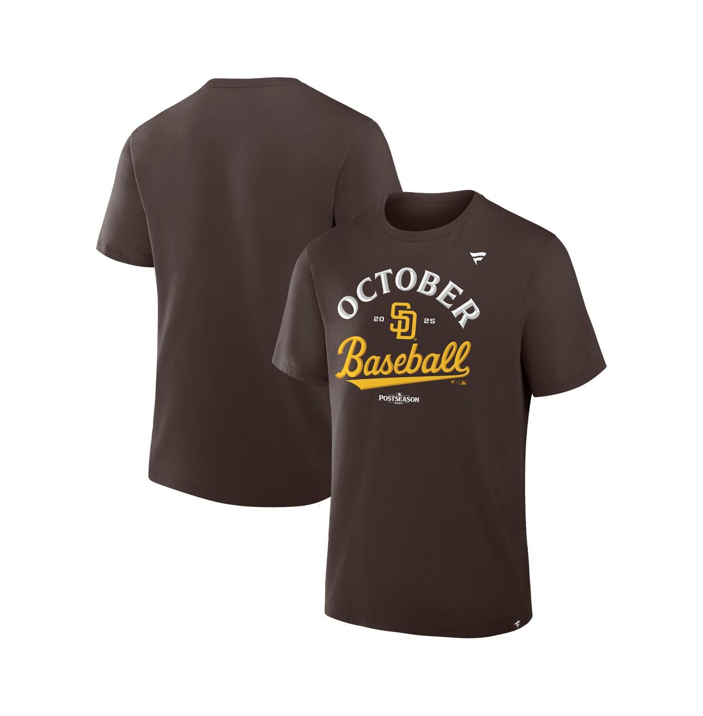 Мужская футболка Fanatics Brown San Diego Padres 2025 MLB Postseason Locker Room — фото 1