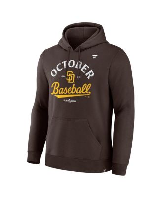 Men's Brown San Diego Padres 2025 MLB Postseason Locker Room Hoodie