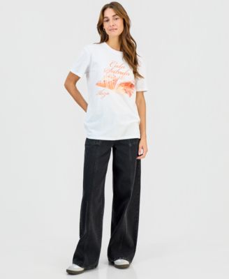 Juniors' Ibiza Seashell Crewneck Tee