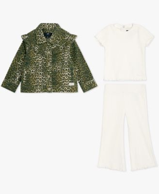 Baby Girls' Jacket, T-Shirt and Pants, 3-Piece Set