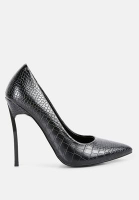 Womens Urchin Croc High Stiletto Heel Pumps