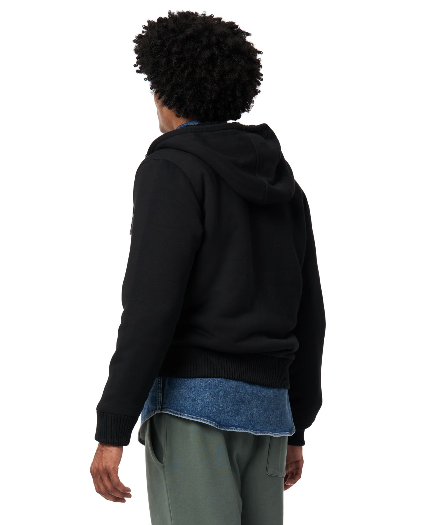 Мужская куртка Buffalo David Bitton Fasox Relaxed Full-Zip Hooded, цвет: Чёрный — фото 4