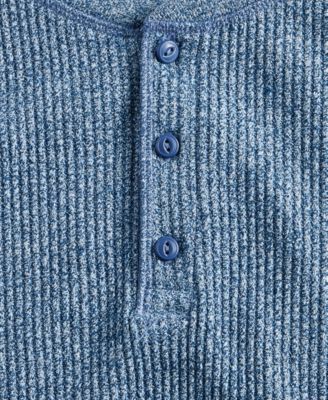 Men's Thermal Waffle-Knit Henley Shirt, Macy's Exclusive