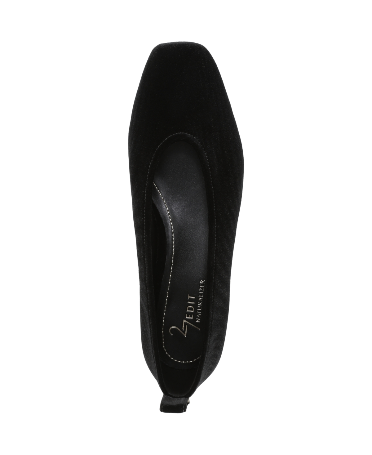 Naturalizer Carla Square Toe Ballet Flats In Black