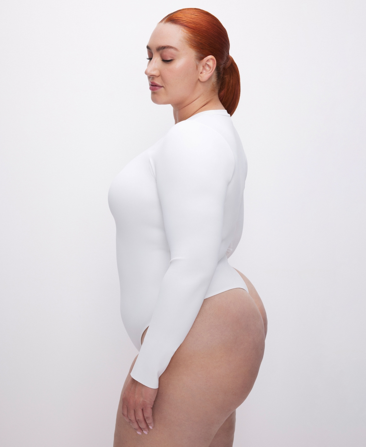 Good American Women's Sculpting Crew Neck Bodysuit In White