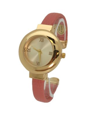 Bubble Pink Petite Gold Tone Bangle Bracelet Watch