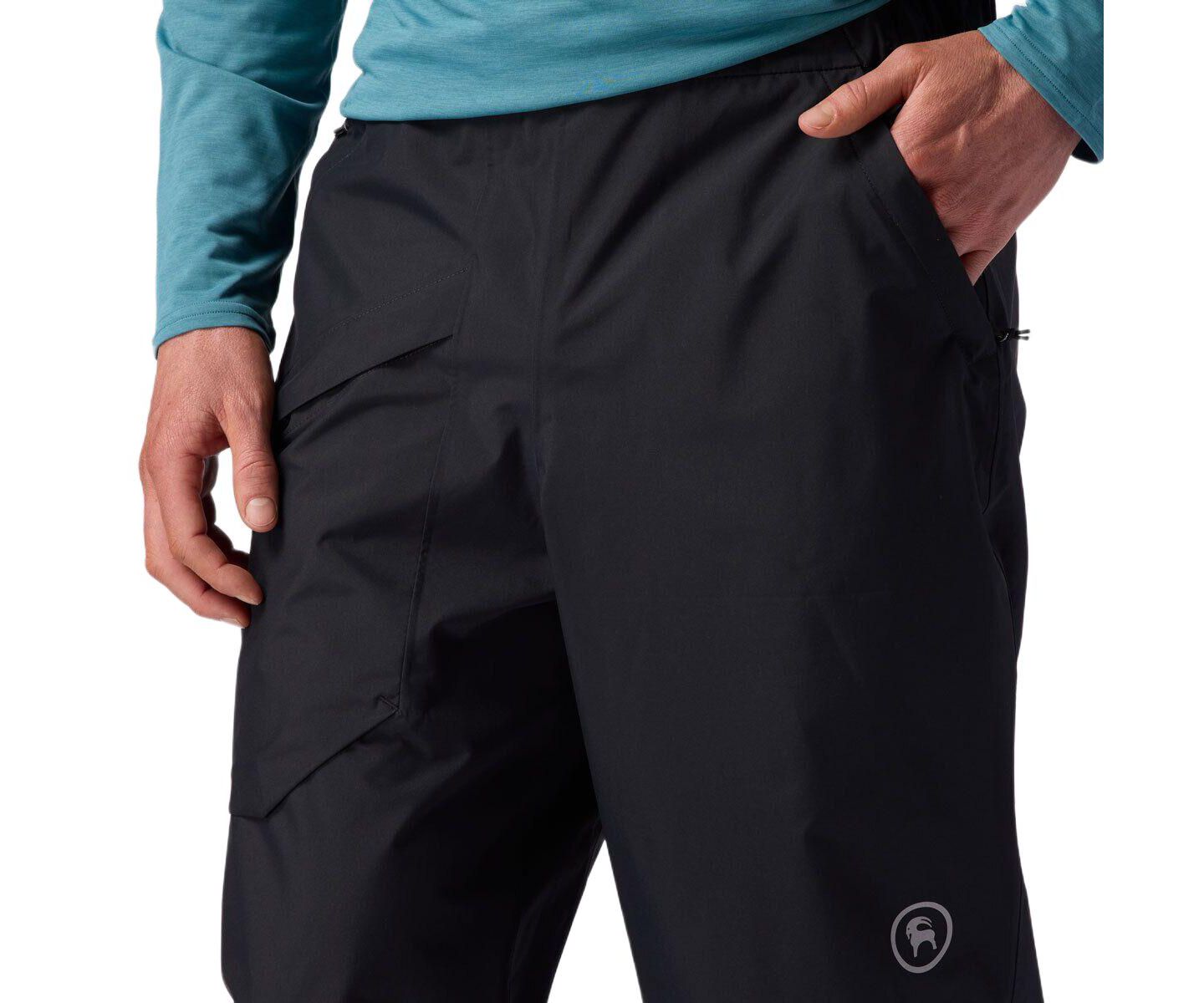 Мужские брюки Backcountry Kanarra 2.5L Rain Pant, цвет: Чёрный — фото 3