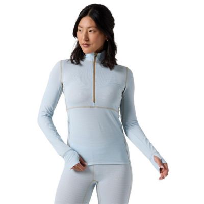 Women's Pines Microgrid Ultra-Lt Baselayer 1/4-Zip Top Lightweight Long Underwear Tops