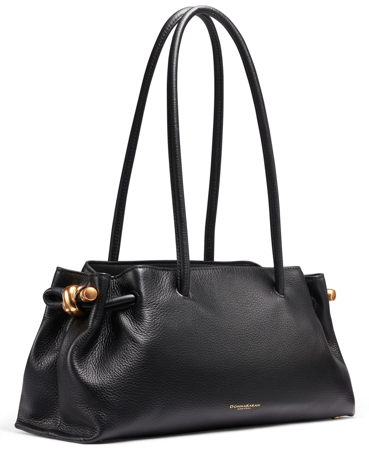Женская сумка Donna Karan New York Cashmere Leather Medium Tote Handbag, цвет: Чёрный — фото 3