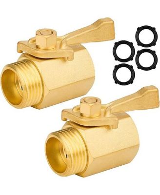 Brass Shut Off Valve Garden Hose Heavy Duty Connector