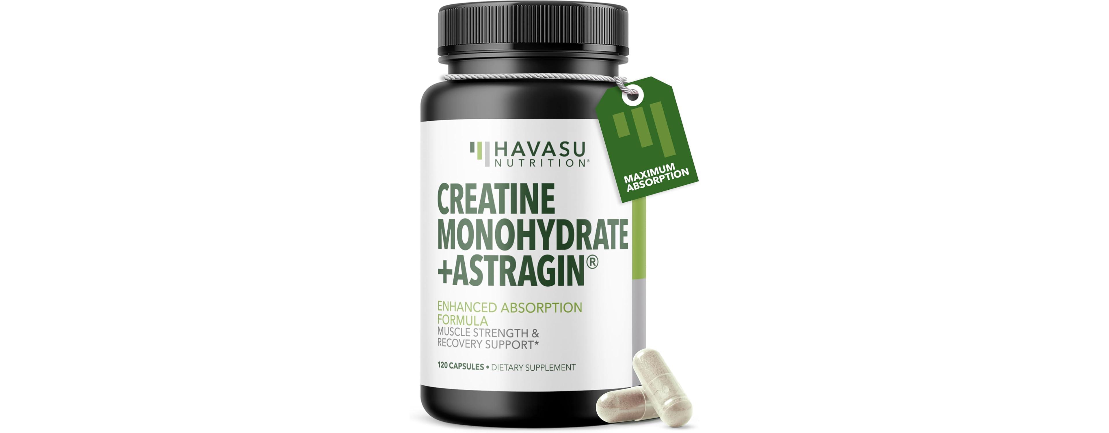 Havasu Nutrition Creatine + AstraGin Capsules, 120ct