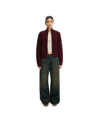 Women's Cable Knit Bomber