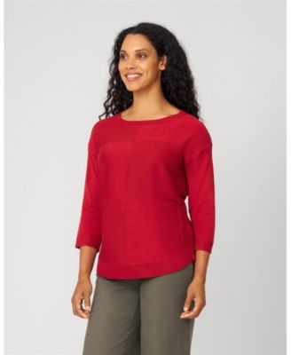 Block Rib Stitch Midweight Tunic Sweater