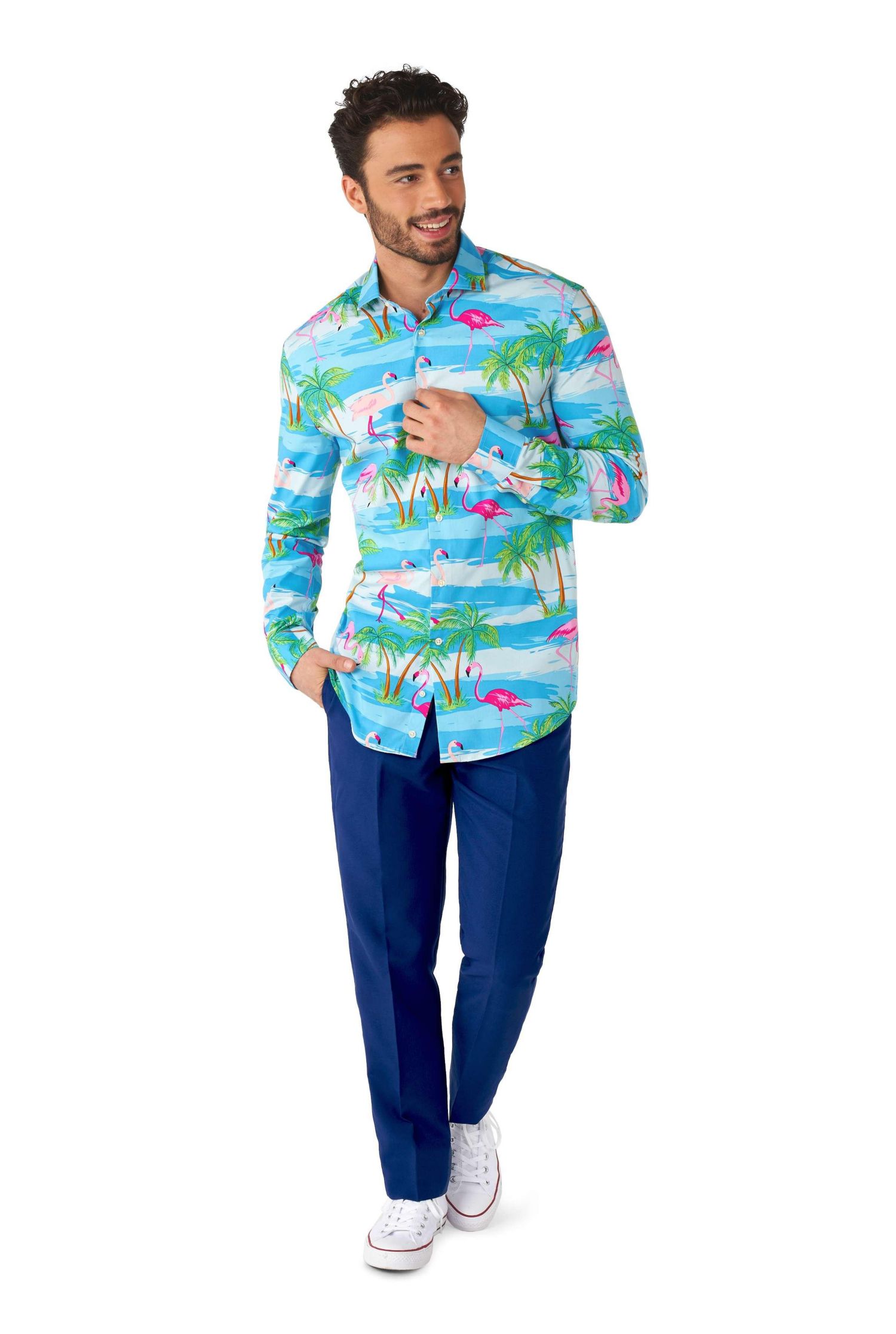 Men's SHIRT LS Flaminguy